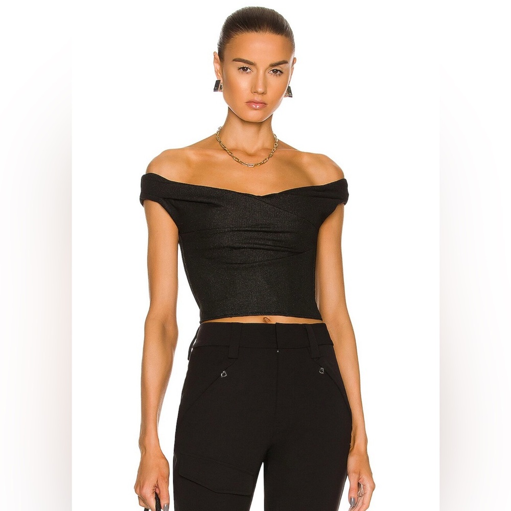 RTA JEWEL Black Off-Shoulder Top